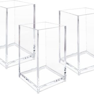 Transparent Acrylic Desktop Stationery Mug Set