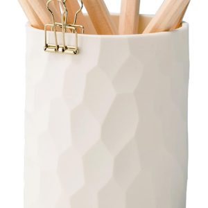 White Ceramic Desktop Stationery Mug