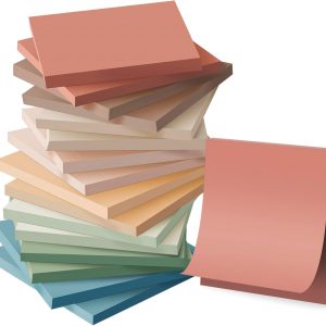 (16 Pack) Sticky Notes 3x3, Vintage Colors, Sticky Pads, Recyclable, Easy to Stick for Home, Office, Notebook